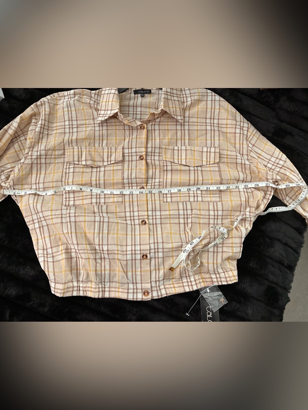 New Talent/Gucci Lightweight Plaid Button up Top/Shirt 2XL - Picture 5 of 8